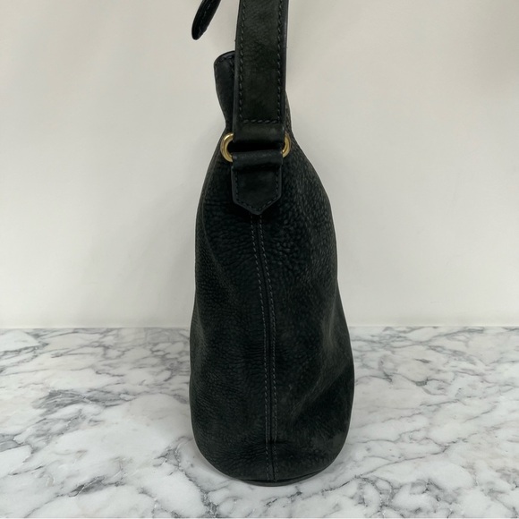 1994 COACH 4932 Nubuck Hunter Green Leather Bucket Shoulder Bag Made in The US - Picture 9 of 15